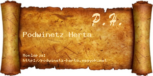 Podwinetz Herta névjegykártya